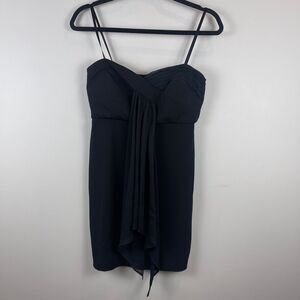 BCBGENeration Dress Women 6 Black Stretch Sweetheart Neckline Cocktail Party LBD
